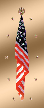 Flag at Rest with Stars (Bronze)